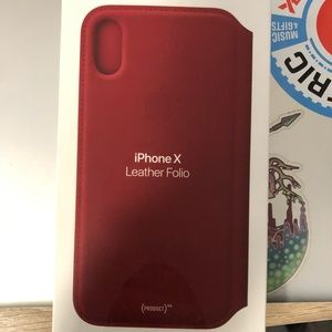 Apple iPhone X leather folio case